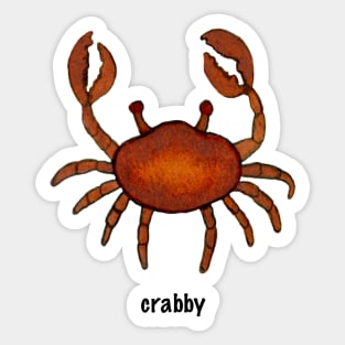 "crabby" cute crab design Sticker